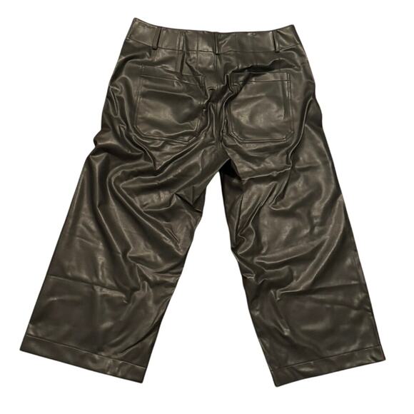 Maeve Colette Wide-Leg Vegan Navy Leather Pants Size 16W New with Tag MSRP $148 - Picture 10 of 12